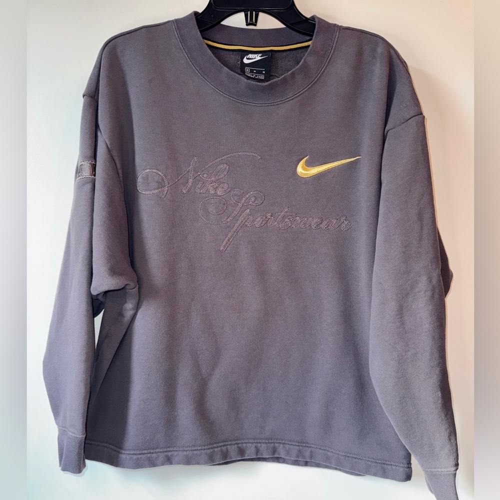 Nike x Maria Sharapova La Cortez 2019 Crewneck Sweatshirt Grey Embroidered M